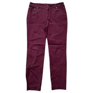 Eric Burgundy Straight Leg Jeans - 8